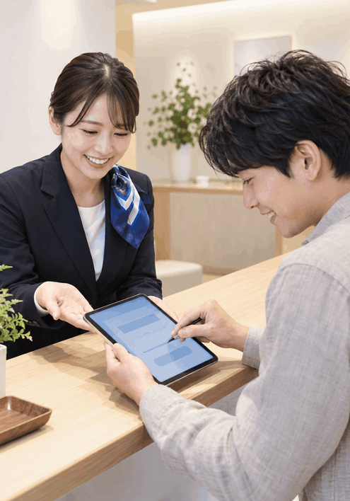 スマートフォンやタブレット1台でその場で電子契約できる