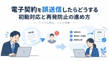 電子契約を誤送信したらどうする？初動対応と再発防止の進め方