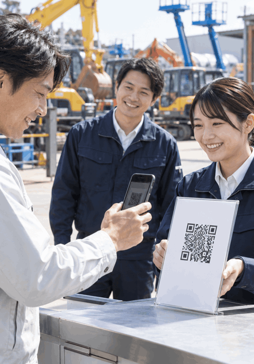 共通の使用上の注意事項をQRコードで案内できる