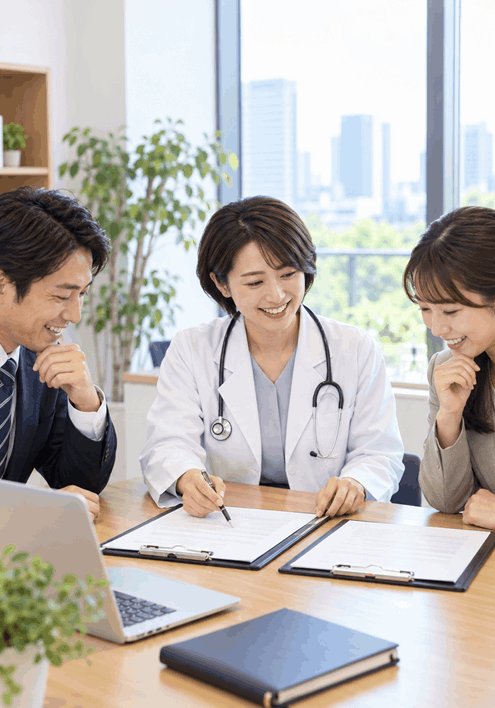 ストレスチェックの共同実施を産業医契約と分けて確認できる